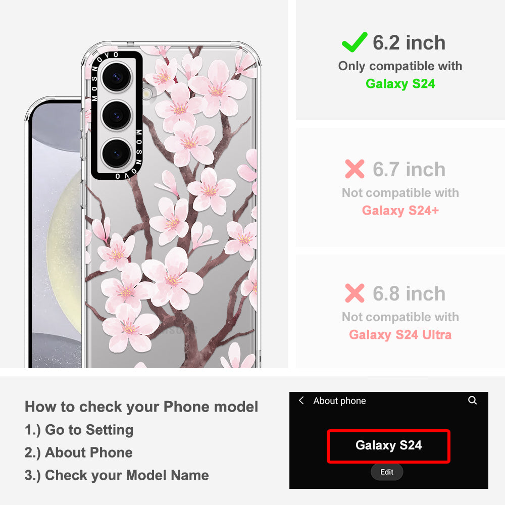 Cherry Blossom Phone Case - Samsung Galaxy S24 Case - MOSNOVO