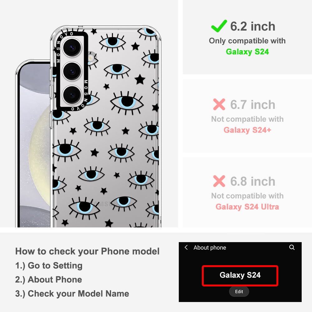 Hippie Eye Phone Case - Samsung Galaxy S24 Case - MOSNOVO
