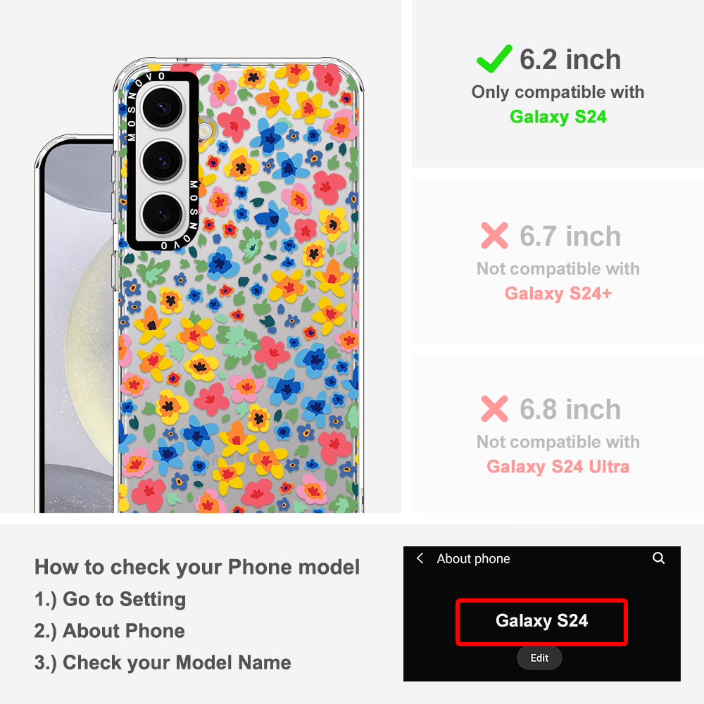 Little Flowers Phone Case - Samsung Galaxy S24 Case - MOSNOVO
