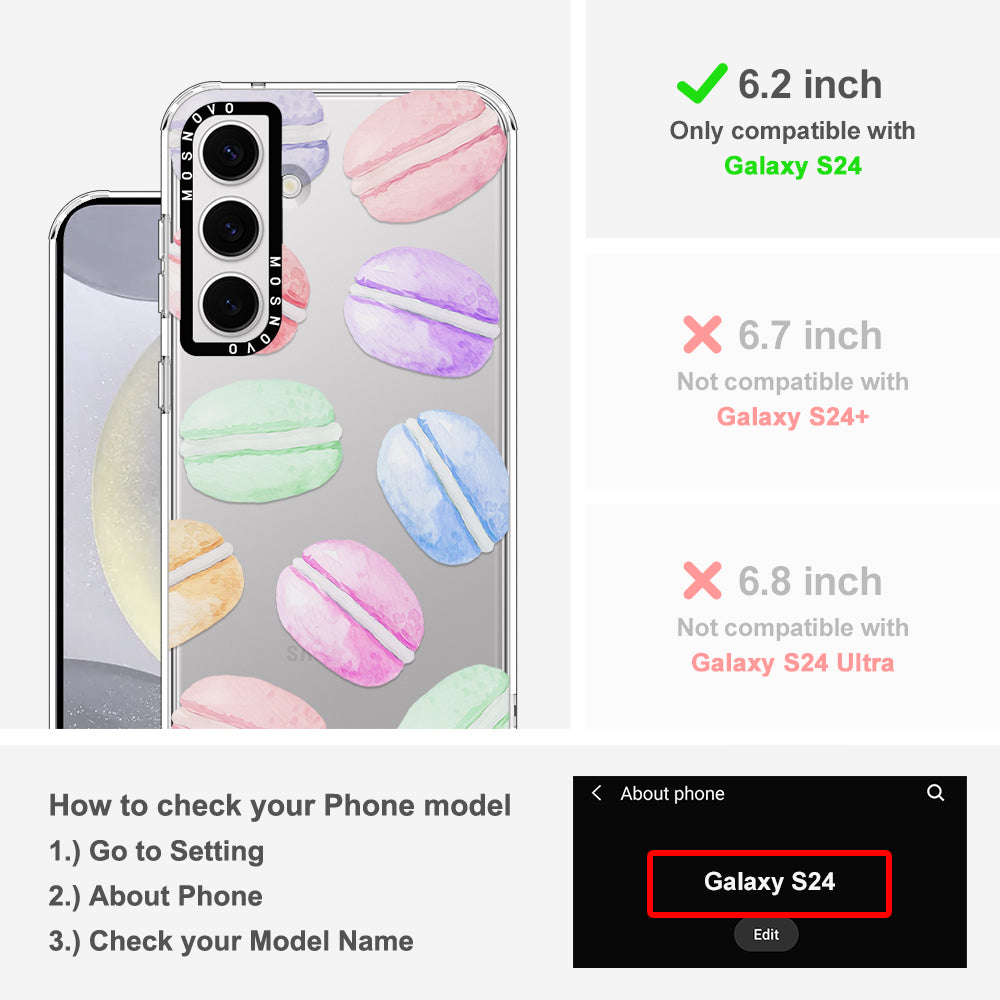 Pastel Macarons Phone Case - Samsung Galaxy S24 Case - MOSNOVO