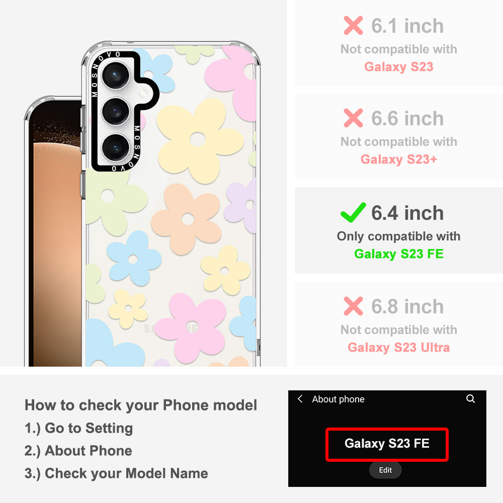 Pastel Flower Phone Case - Samsung Galaxy S23 FE Case