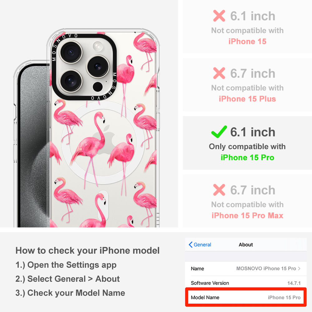 Flamingo Phone Case - iPhone 15 Pro Case - MOSNOVO