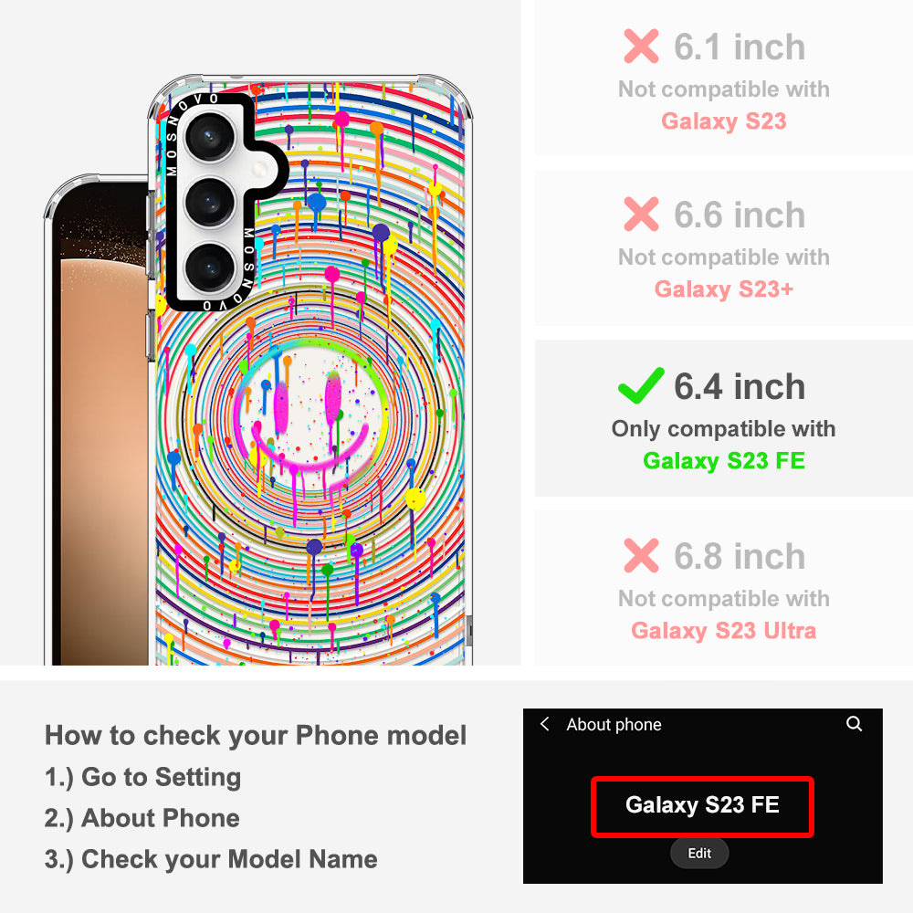 Dripping Smile Art Phone Case - Samsung Galaxy S23 FE Case