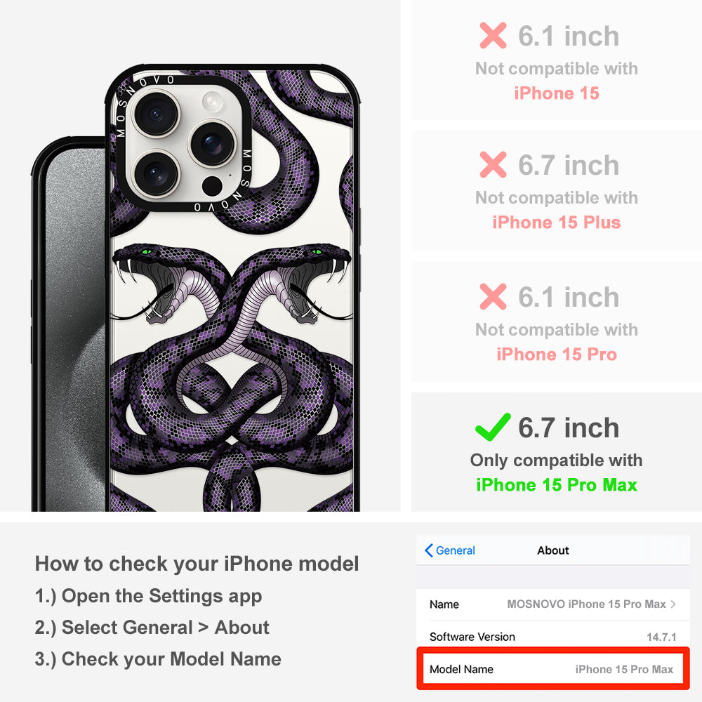 Mystery Snake Phone Case - iPhone 15 Pro Max Case - MOSNOVO