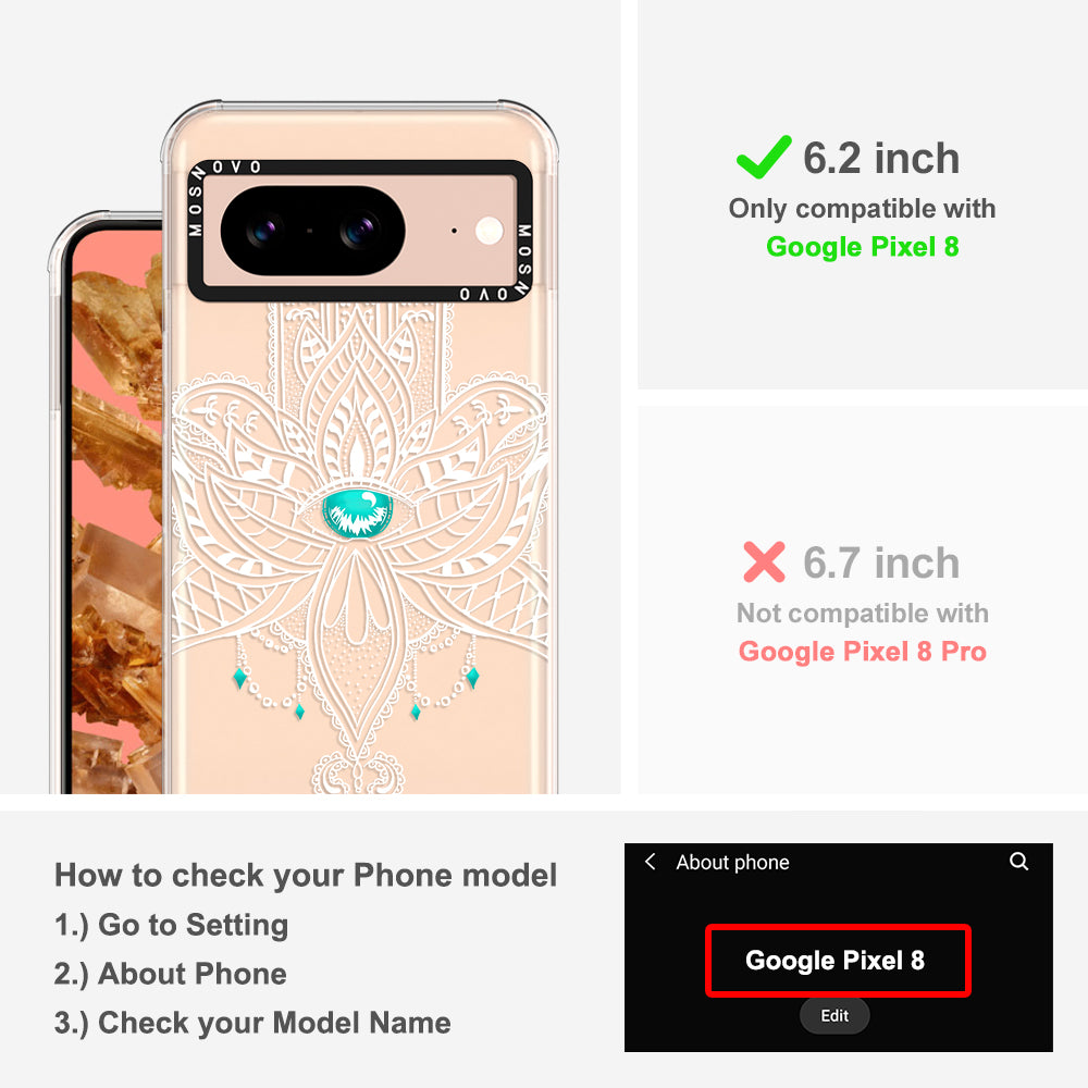 Hamsa Hand Phone Case - Google Pixel 8 Case - MOSNOVO