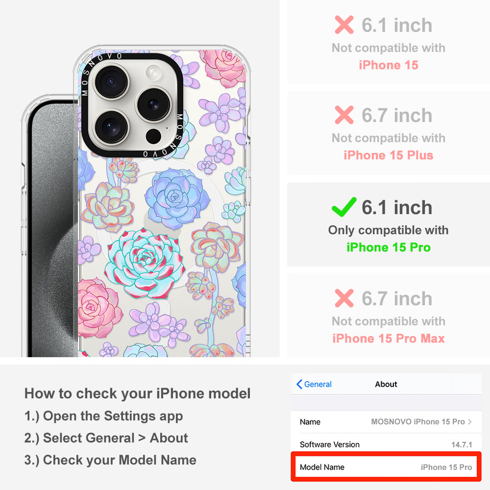 Succulents Phone Case - iPhone 15 Pro Case - MOSNOVO