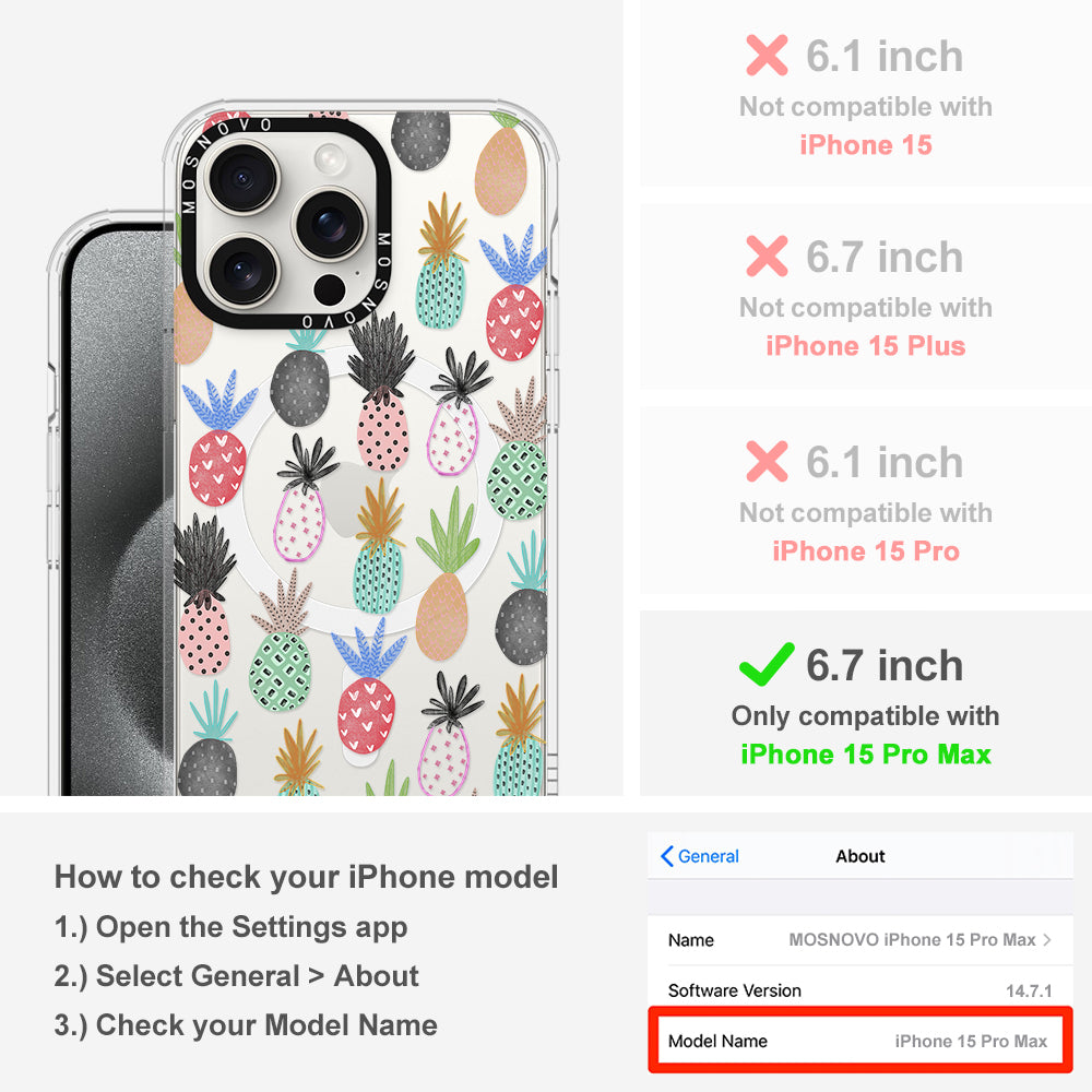 Cute Pineapple Phone Case - iPhone 15 Pro Max Case - MOSNOVO