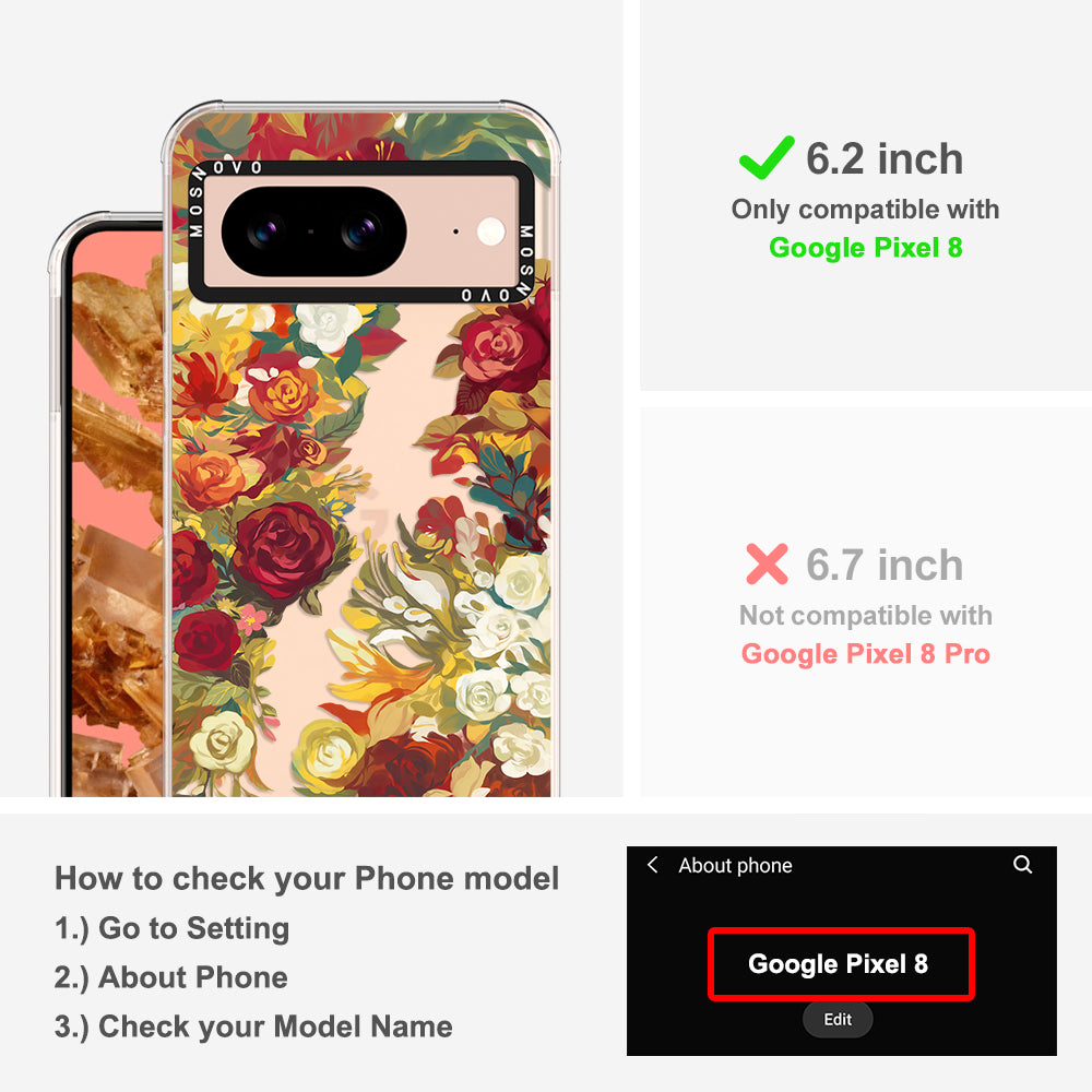 Vintage Flower Garden Phone Case - Google Pixel 8 Case - MOSNOVO
