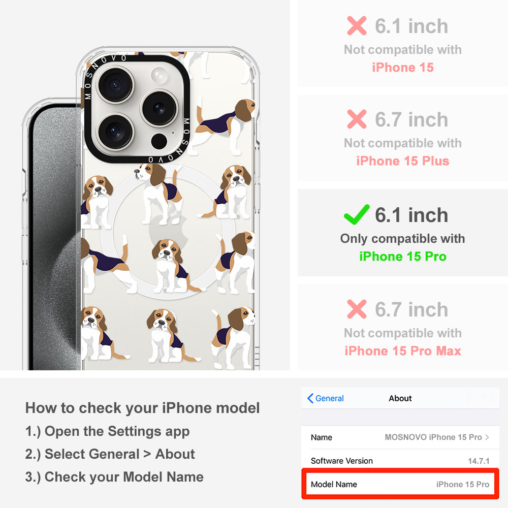 Cute Beagles Phone Case - iPhone 15 Pro Case - MOSNOVO