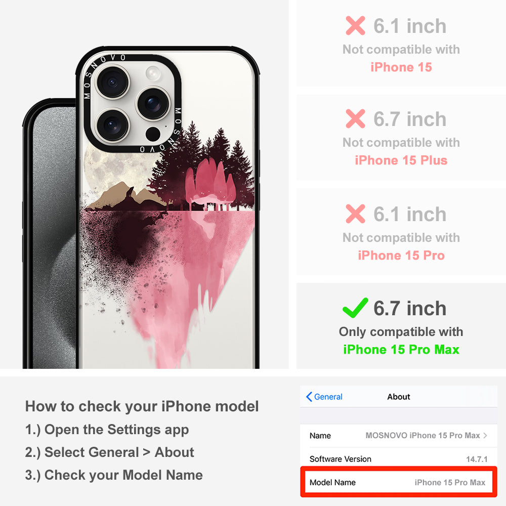 Mountain Landscape Phone Case - iPhone 15 Pro Max Case - MOSNOVO