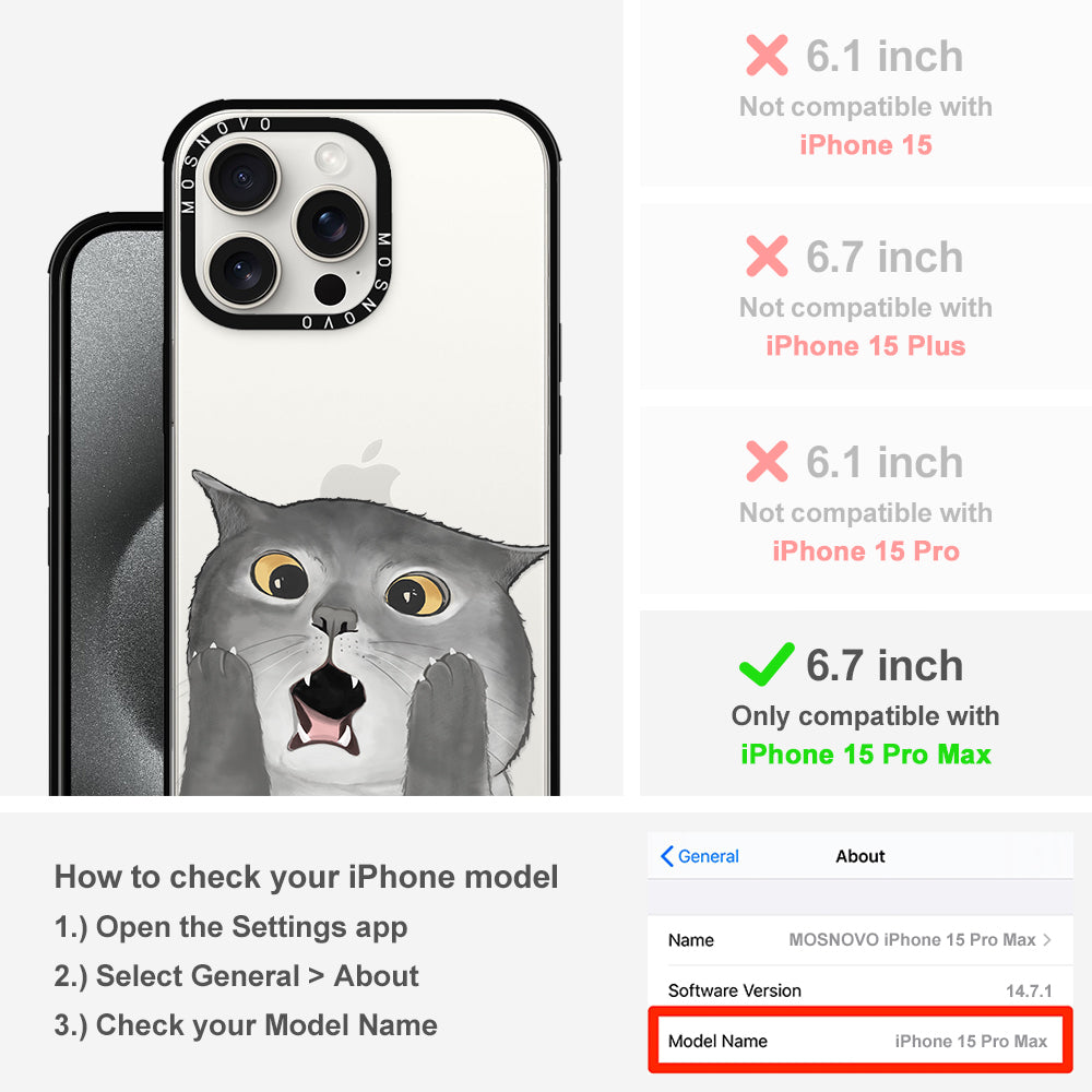 OMG Cat Phone Case - iPhone 15 Pro Max Case - MOSNOVO
