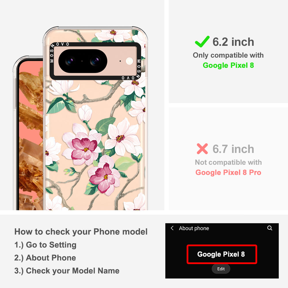 Magnolia Phone Case - Google Pixel 8 Case - MOSNOVO