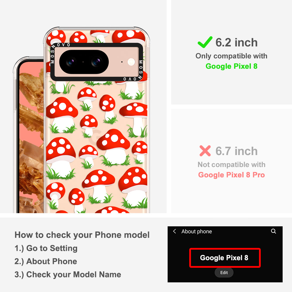 Cute Mushroom Phone Case - Google Pixel 8 Case - MOSNOVO