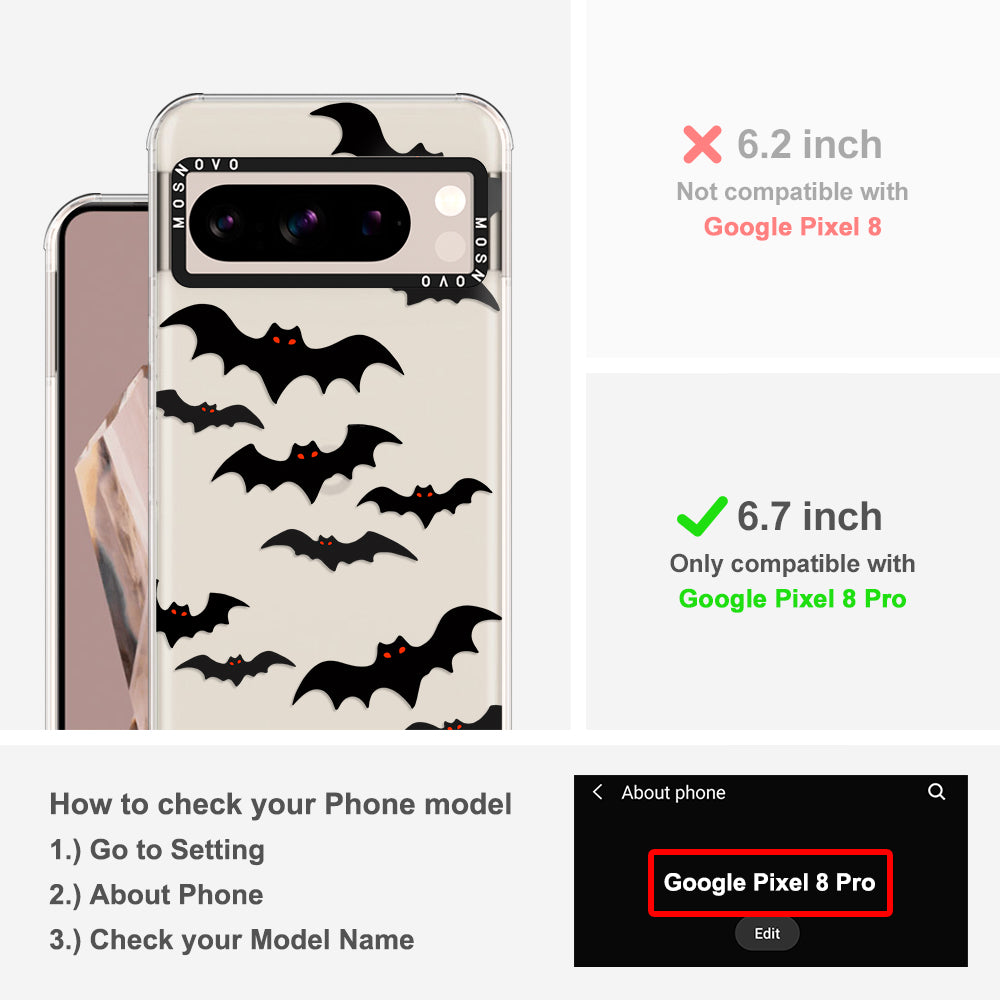 Evil Bat Phone Case - Google Pixel 8 Pro Case - MOSNOVO