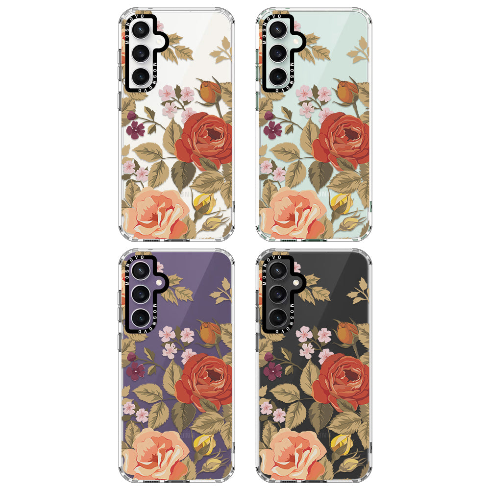 Vintage Floral Phone Case - Samsung Galaxy S23 FE Case