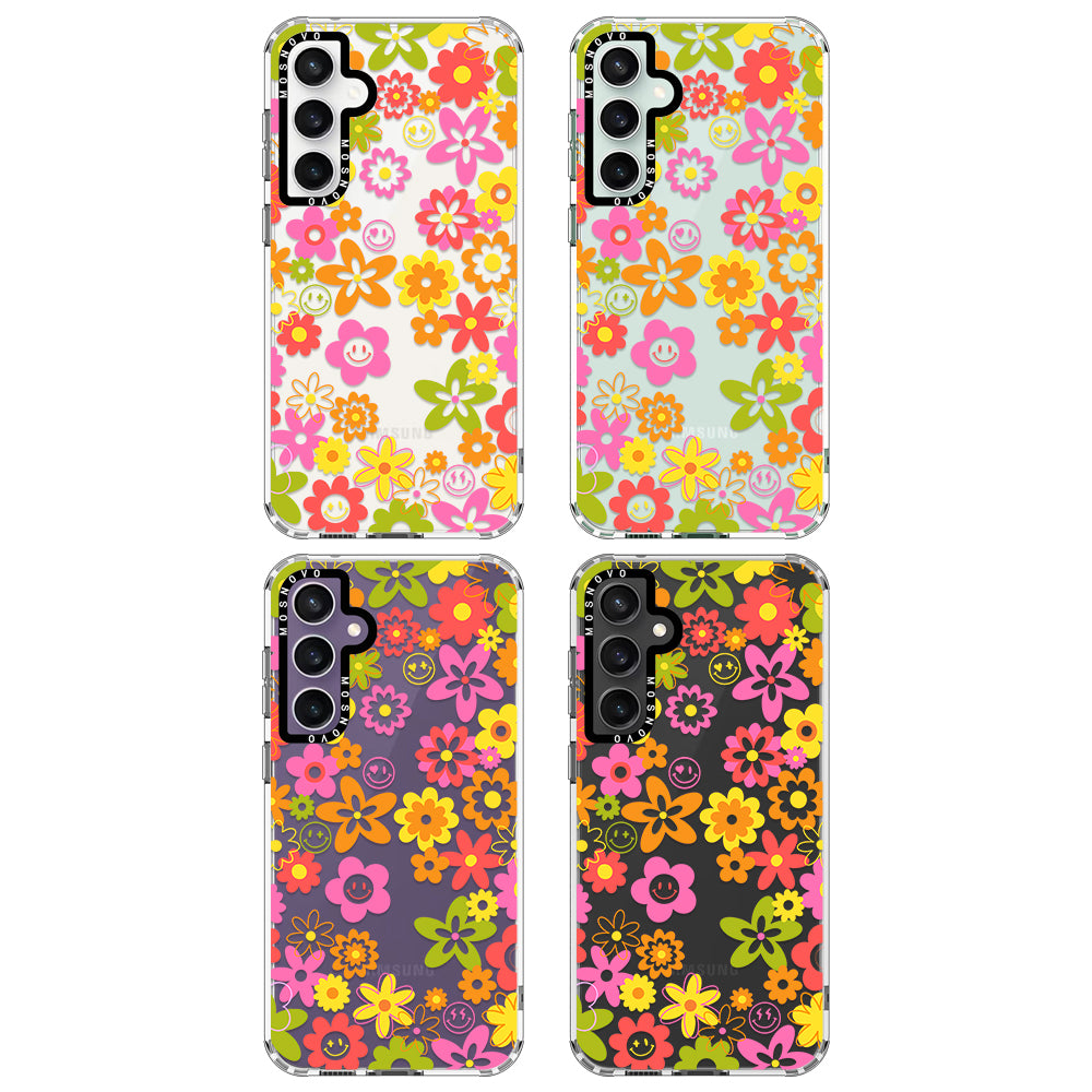 70's Groovy Floral Phone Case - Samsung Galaxy S23 FE Case