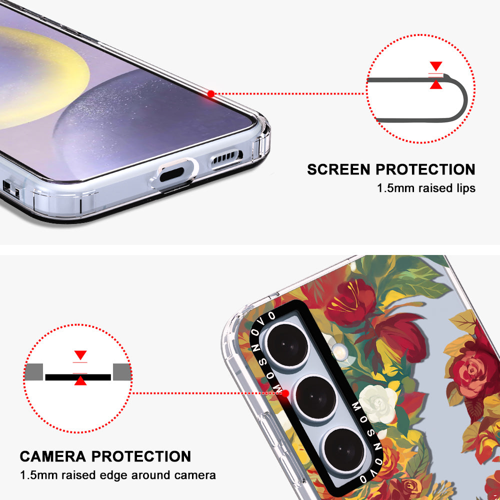 Vintage Flower Garden Phone Case - Samsung Galaxy S24 Plus Case - MOSNOVO