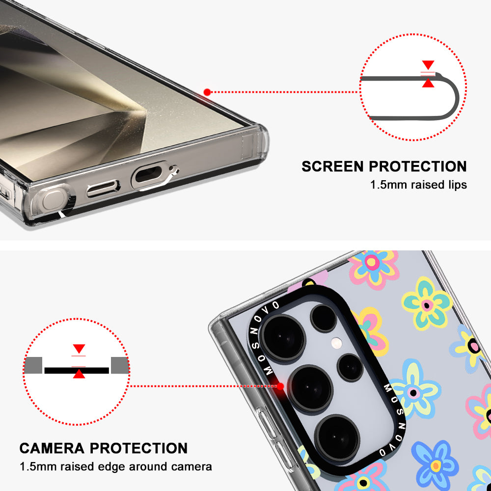 Groovy Flower Phone Case - Samsung Galaxy S24 Ultra Case - MOSNOVO