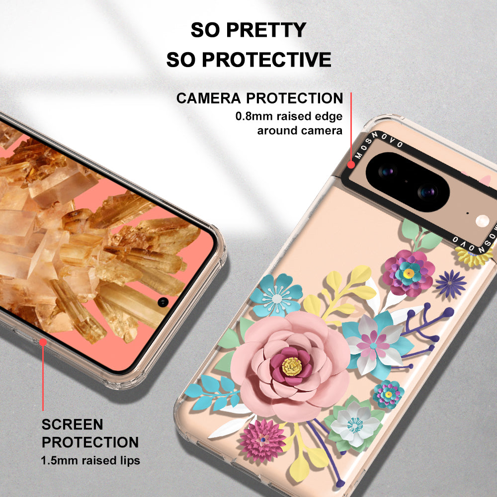 3D Floral Phone Case - Google Pixel 8 Case - MOSNOVO