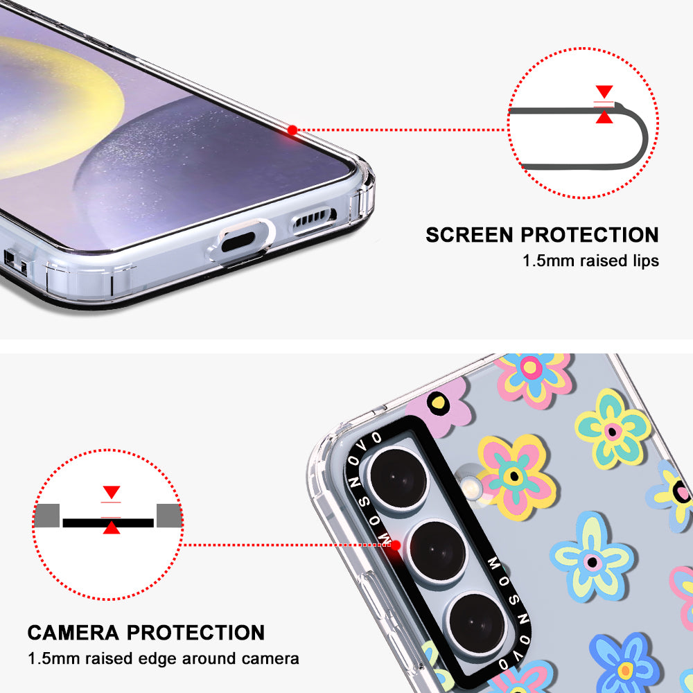 Groovy Flower Phone Case - Samsung Galaxy S24 Case - MOSNOVO