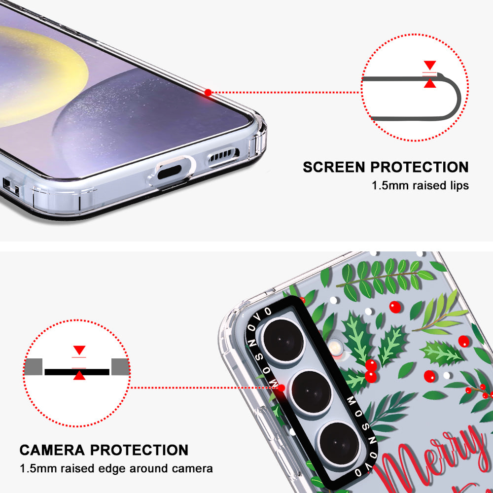 Merry Christmas Phone Case - Samsung Galaxy S24 Plus Case - MOSNOVO