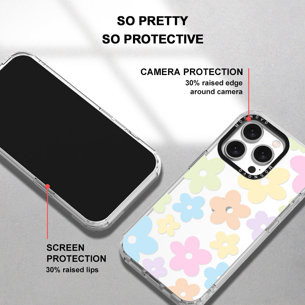 Pastel Flower Phone Case - iPhone 15 Pro Case - MOSNOVO
