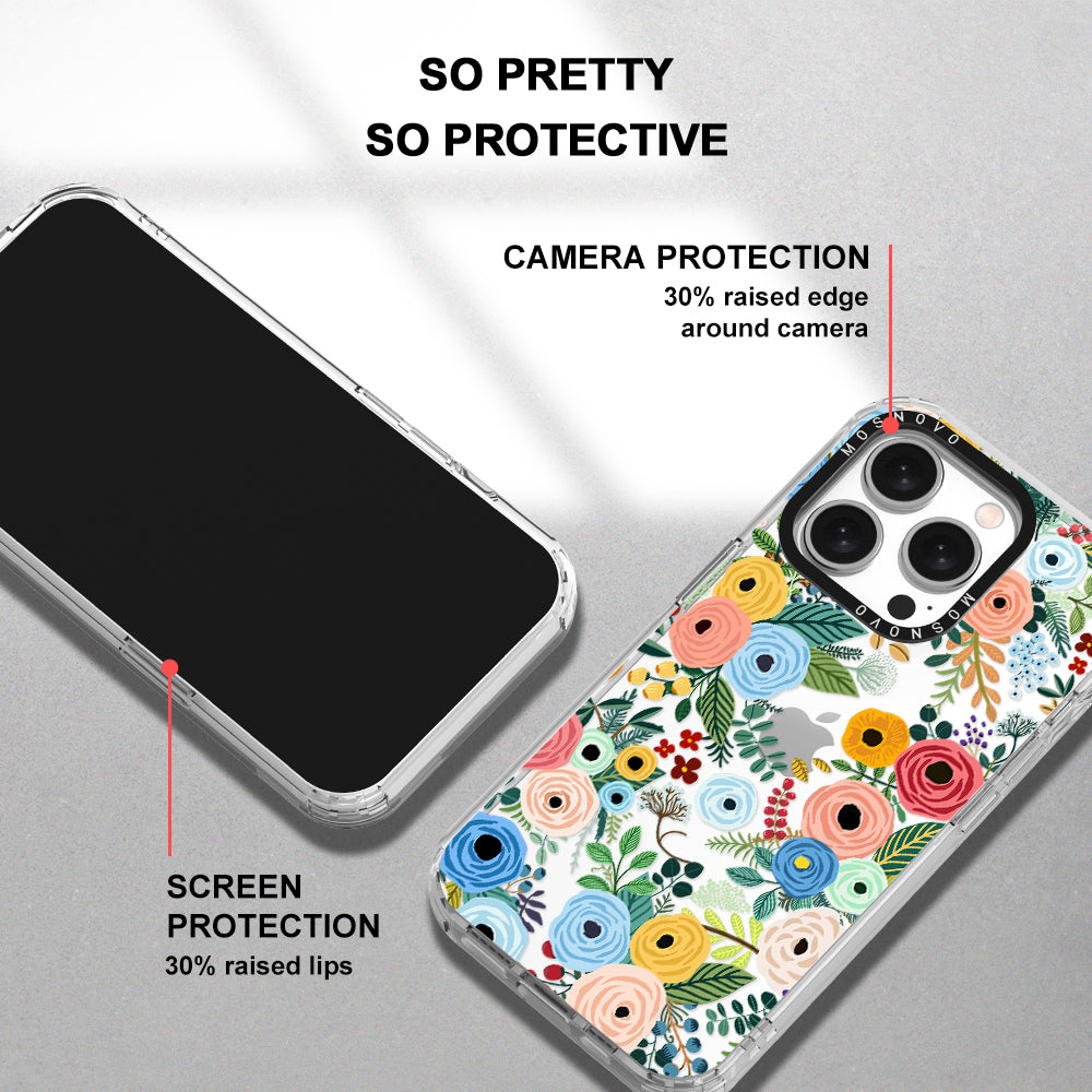 Pastel Perfection Flower Phone Case - iPhone 15 Pro Case - MOSNOVO