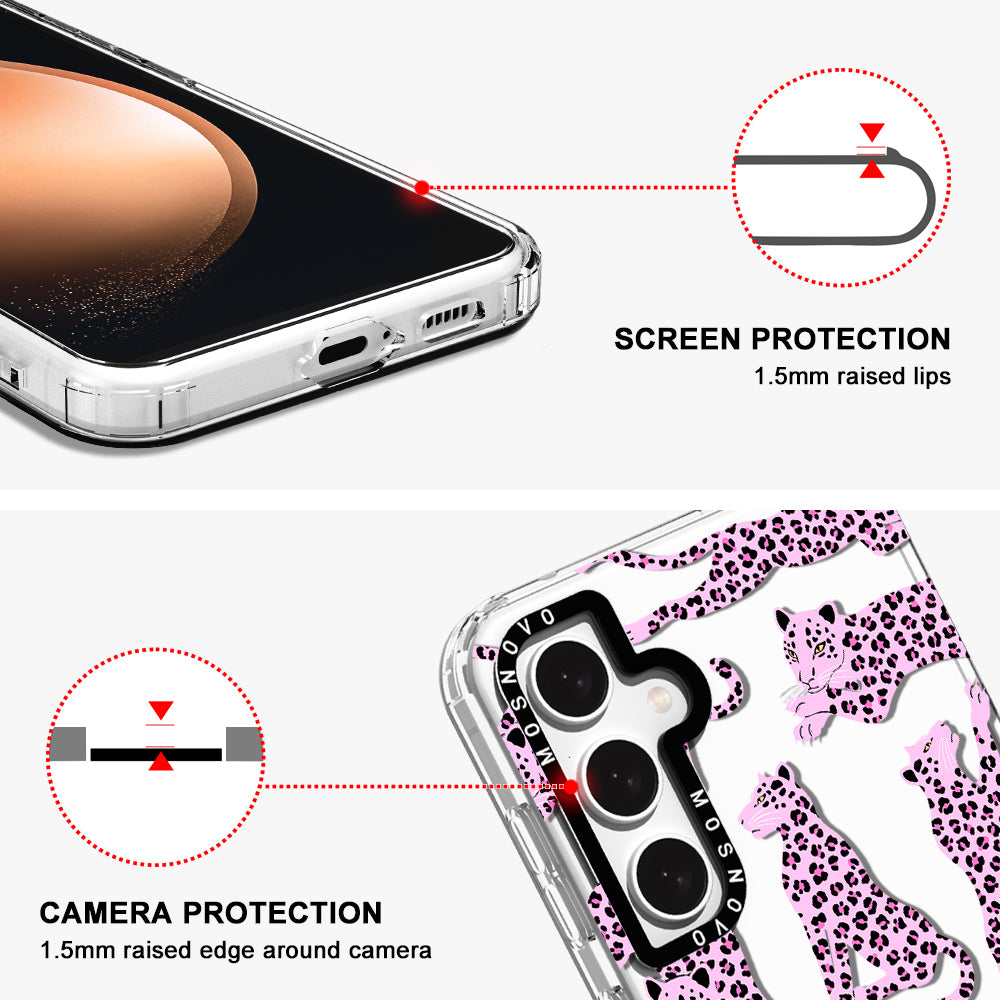 Pink Leopard Phone Case - Samsung Galaxy S23 FE Case
