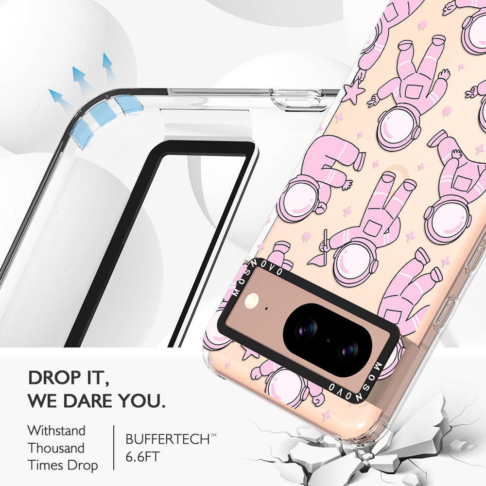 Pink Astronaut Phone Case - Google Pixel 8 Case - MOSNOVO