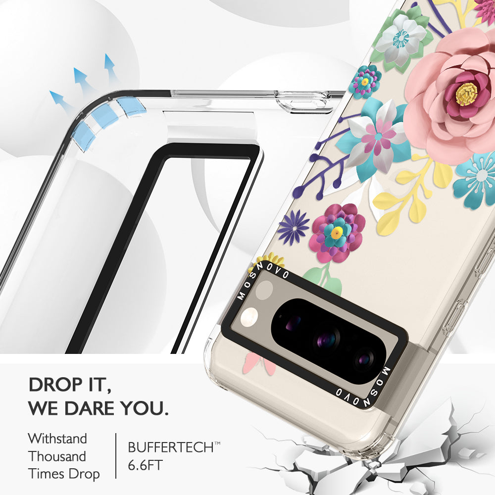 3D Floral Phone Case - Google Pixel 8 Pro Case - MOSNOVO