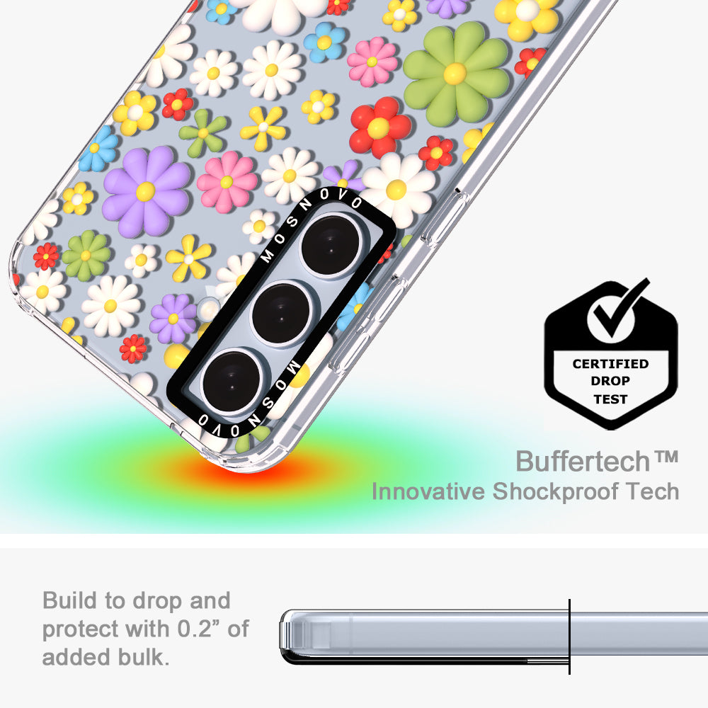 3D Flowers Phone Case - Samsung Galaxy S24 Plus Case
