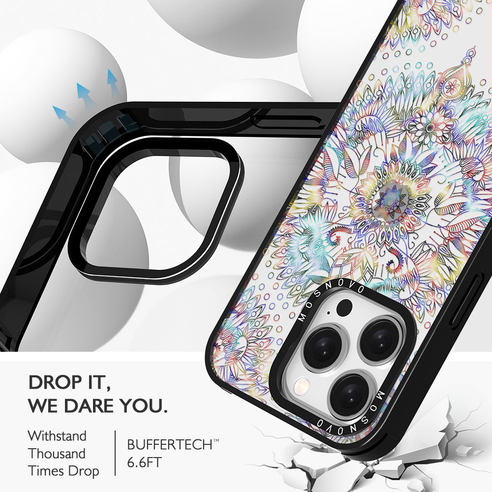 Rainbow Mandala Phone Case - iPhone 15 Pro Case - MOSNOVO