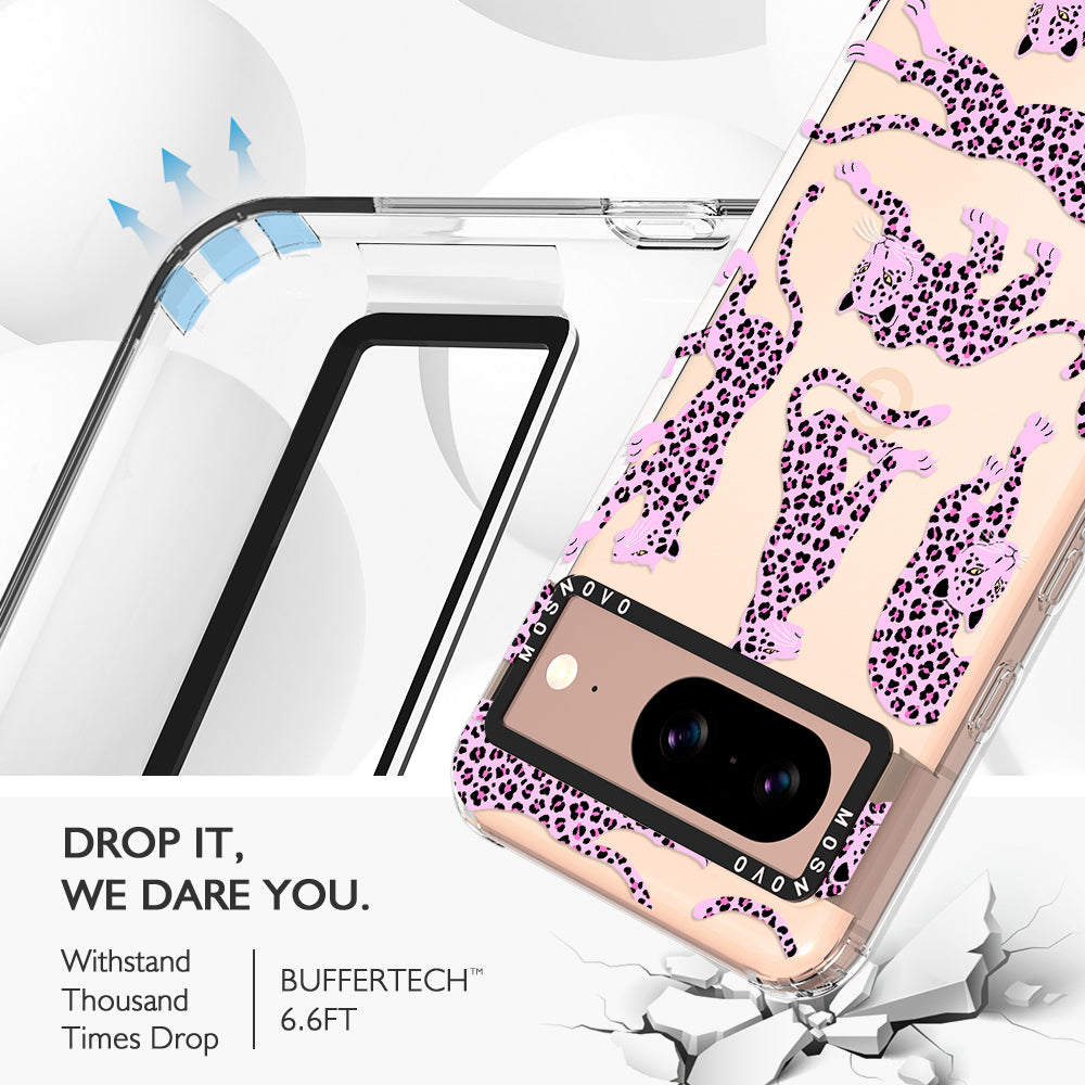 Pink Leopard Phone Case - Google Pixel 8 Case - MOSNOVO