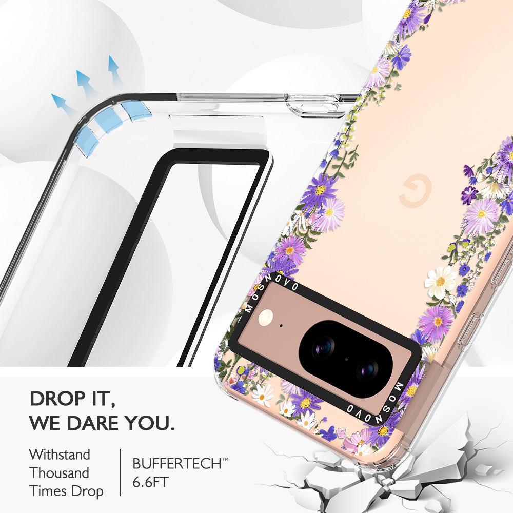 Purple Daisy Garden Phone Case - Google Pixel 8 Case - MOSNOVO