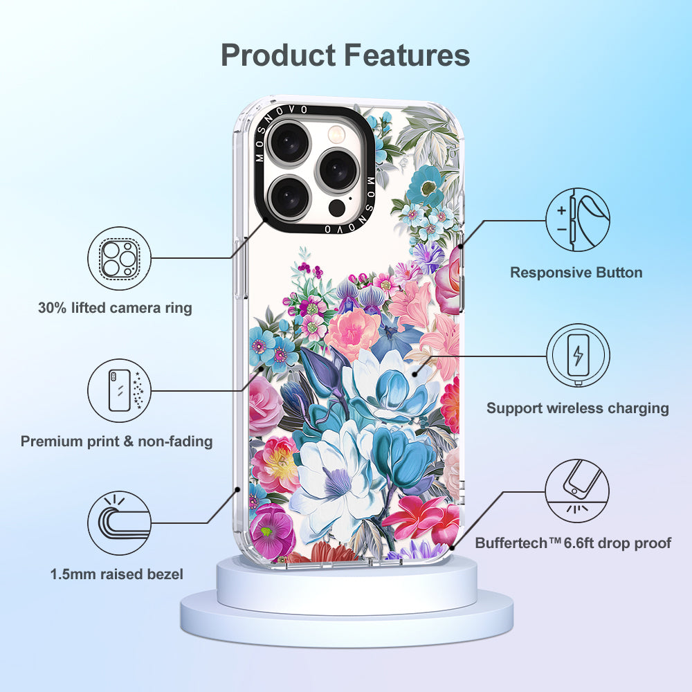 Magnolia Flower Phone Case - iPhone 15 Pro Max Case - MOSNOVO