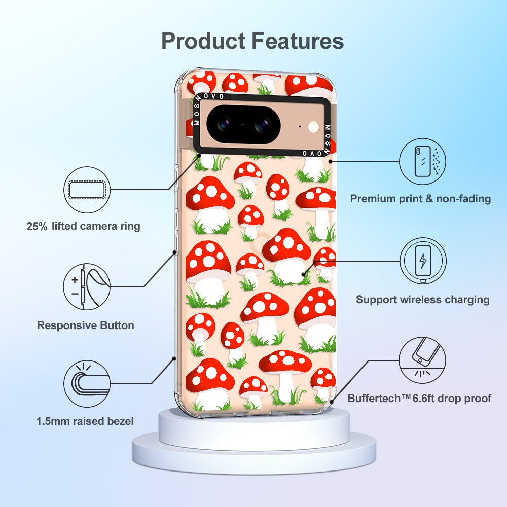 Cute Mushroom Phone Case - Google Pixel 8 Case - MOSNOVO