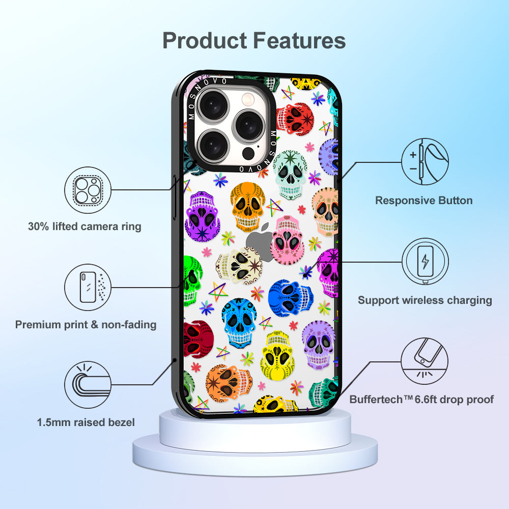 Skull Phone Case - iPhone 15 Pro Max Case - MOSNOVO