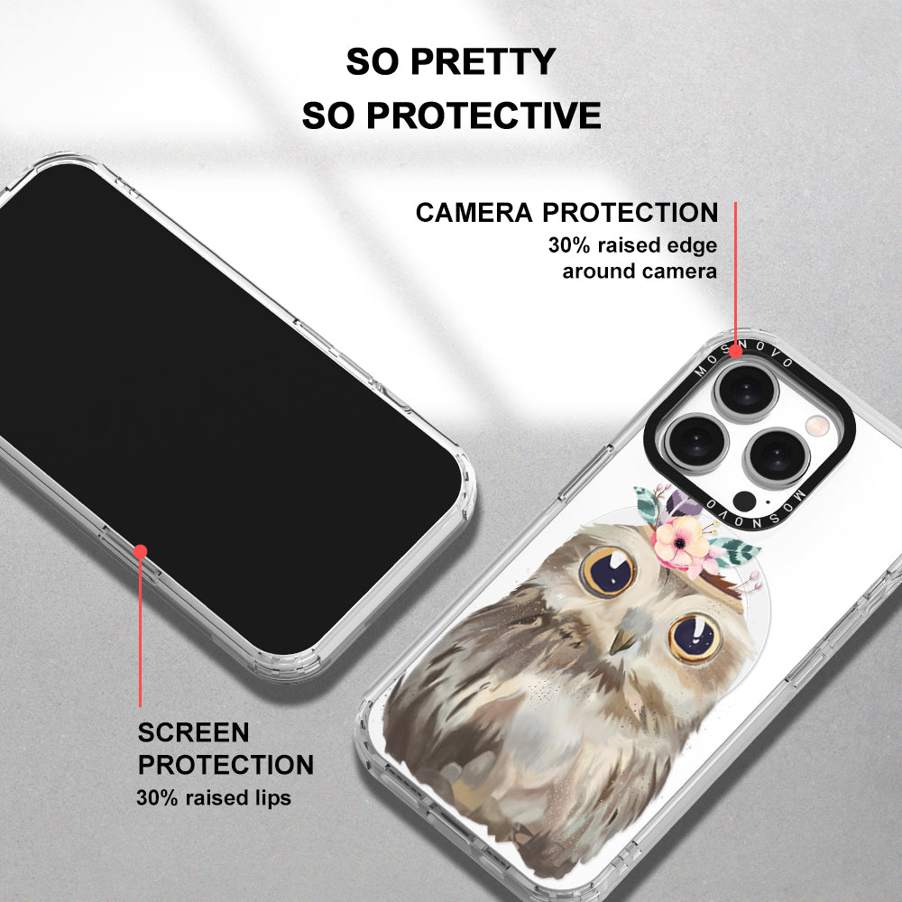 Cute Owl Phone Case - iPhone 15 Pro Case - MOSNOVO