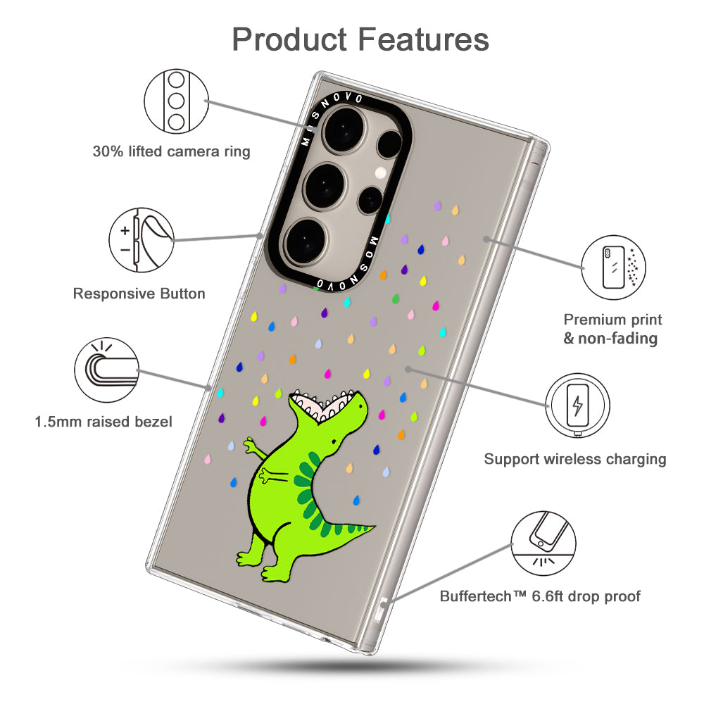 Rainbow Dinosaur Phone Case - Samsung Galaxy S24 Ultra Case - MOSNOVO