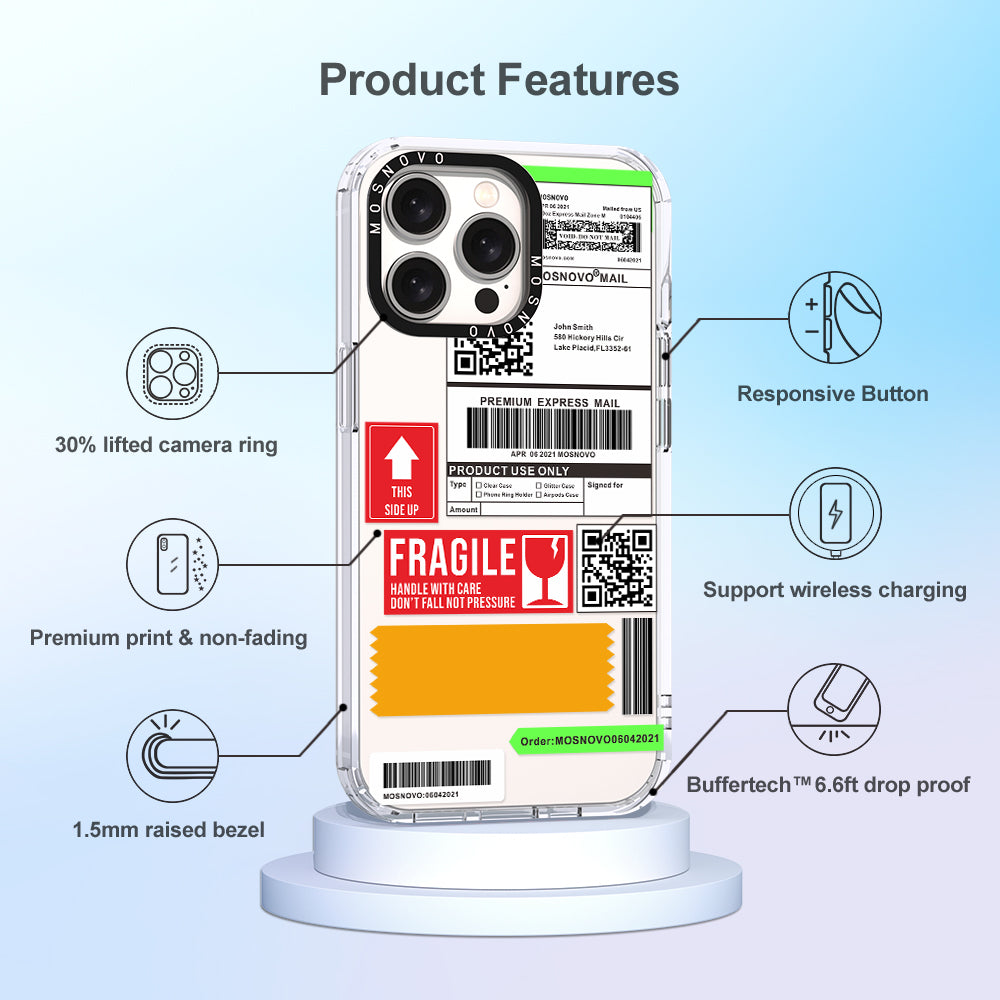 MOSNOVO LABEL Phone Case - iPhone 15 Pro Max Case - MOSNOVO