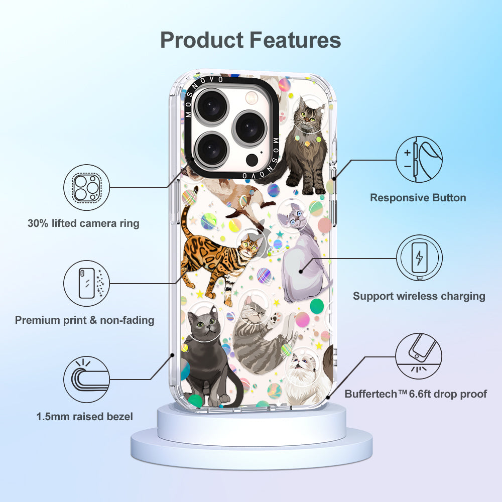 Space Cat Phone Case - iPhone 15 Pro Case - MOSNOVO