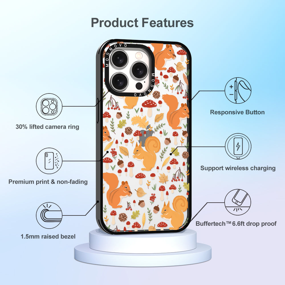 Autumn Squirrel Phone Case - iPhone 15 Pro Max Case - MOSNOVO