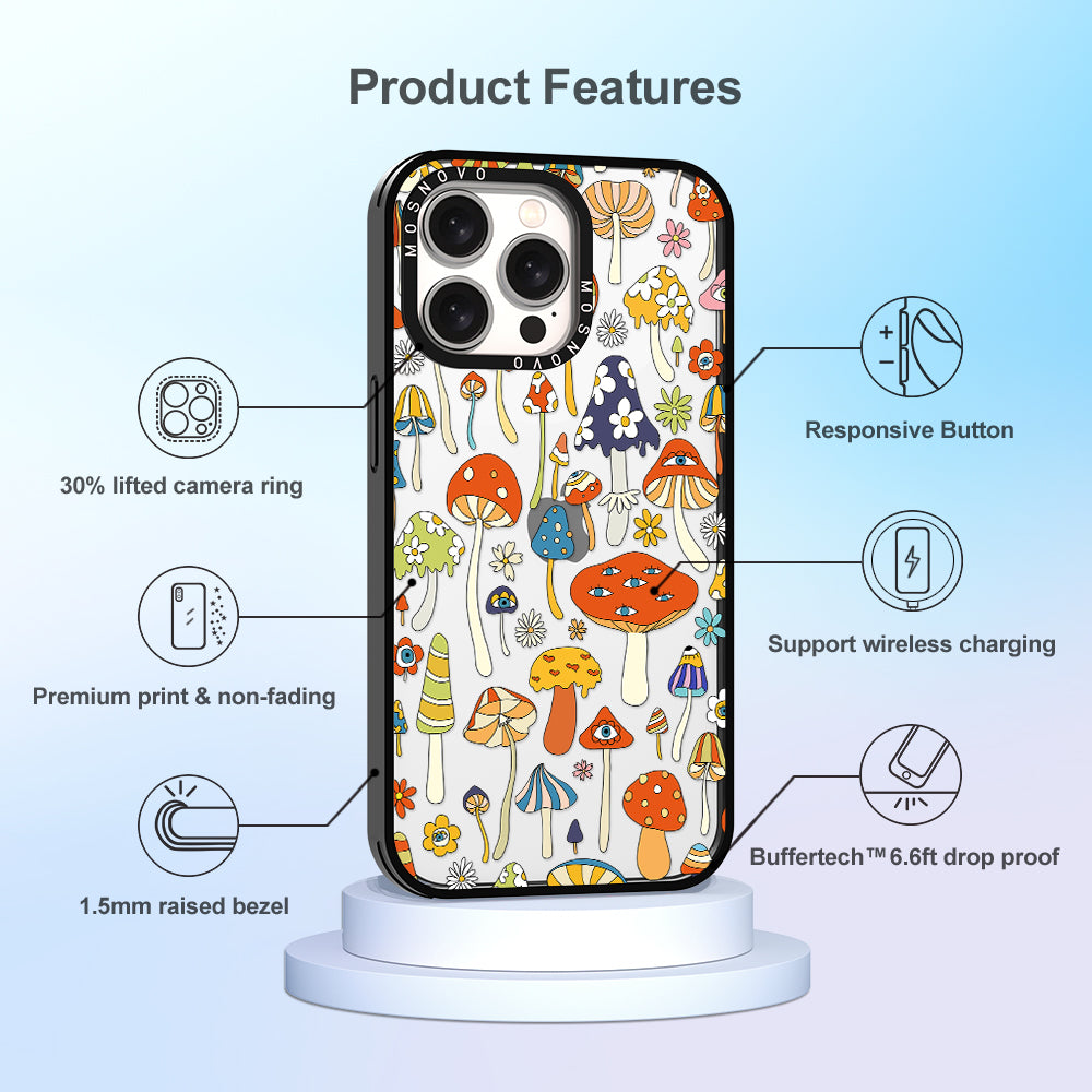 Mushroom Art Phone Case - iPhone 15 Pro Max Case - MOSNOVO