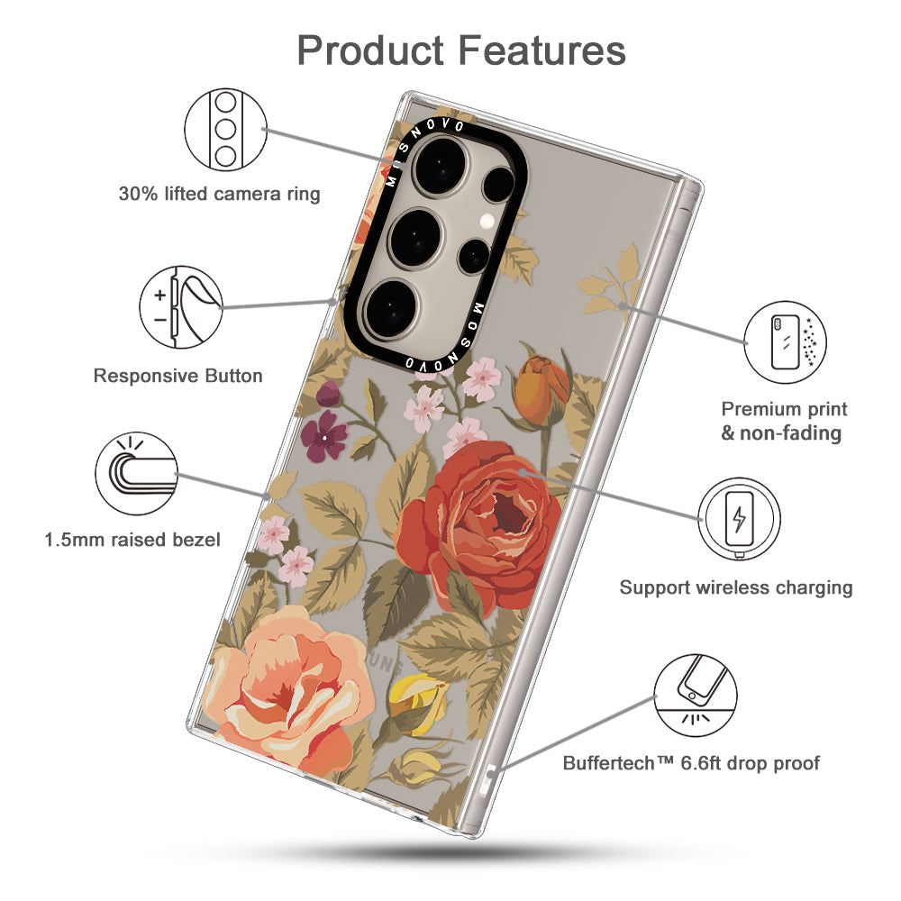 Vintage Roses Phone Case - Samsung Galaxy S24 Ultra Case - MOSNOVO