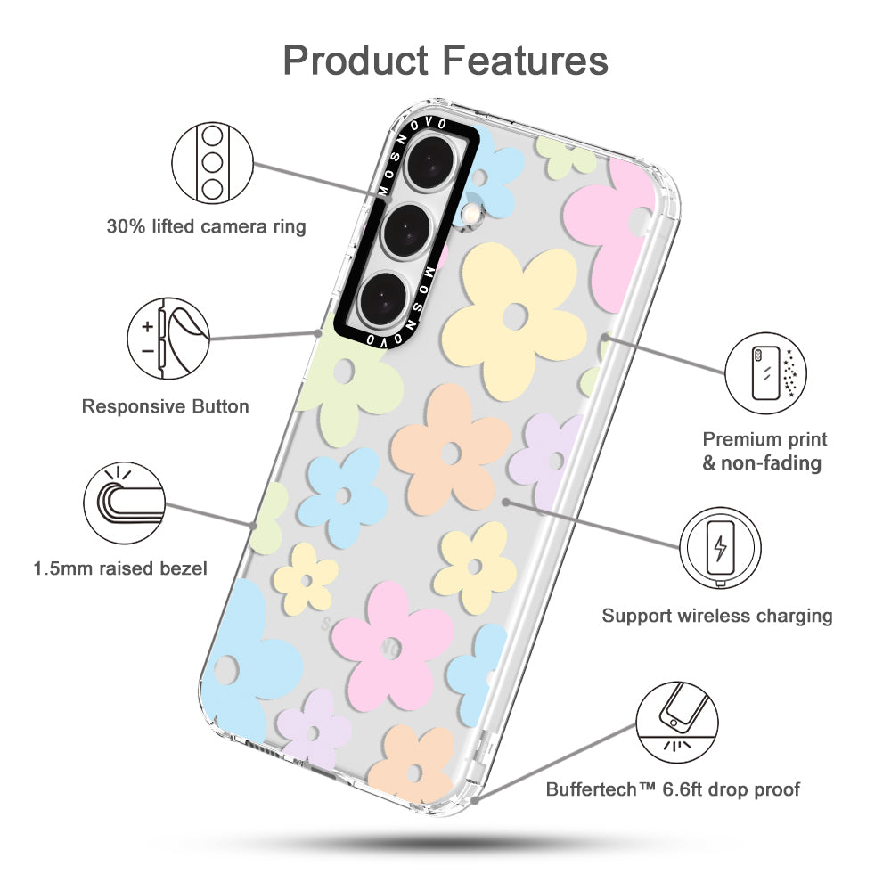 Pastel Flower Phone Case - Samsung Galaxy S24 Plus Case