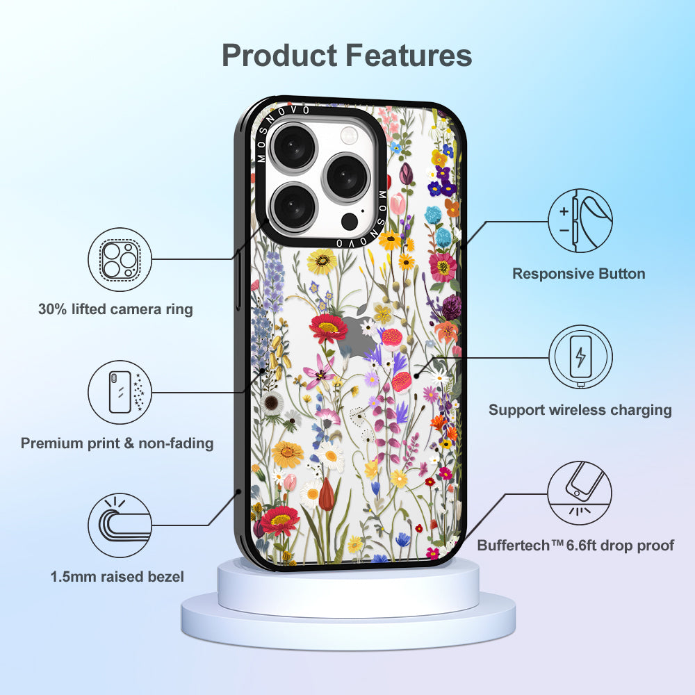 Summer Meadow Phone Case - iPhone 15 Pro Case - MOSNOVO
