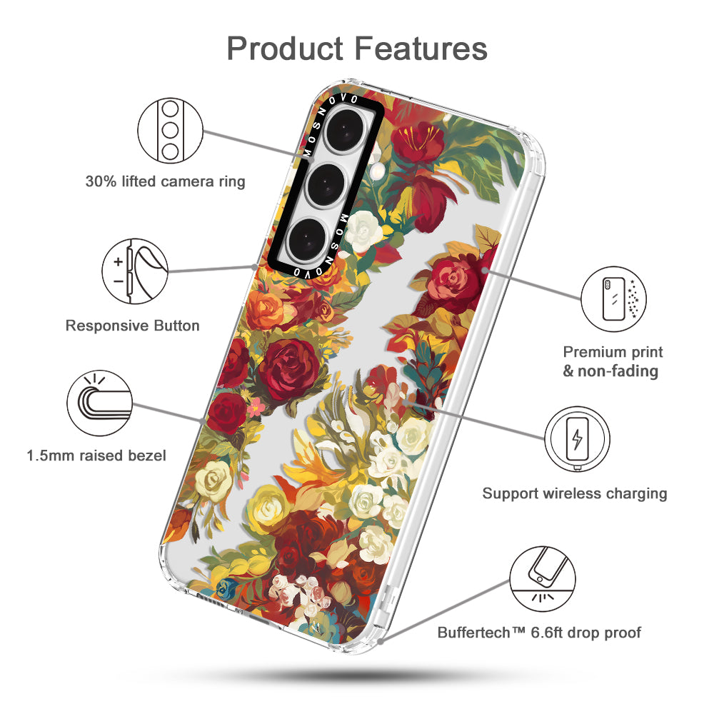 Vintage Flower Garden Phone Case - Samsung Galaxy S24 Case - MOSNOVO