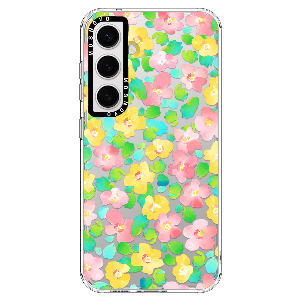 Watercolor Flower Phone Case - Samsung Galaxy S24 Plus Case - MOSNOVO