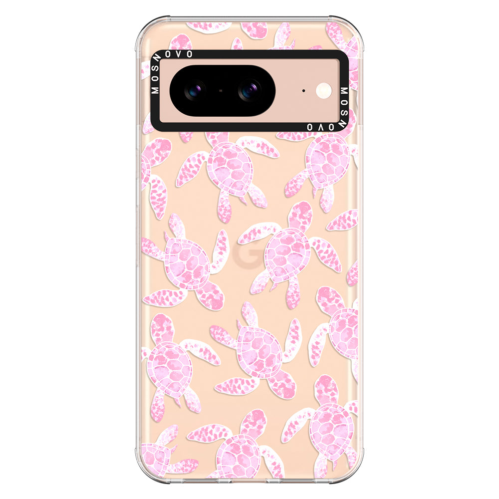 Pink Turtle Phone Case - Google Pixel 8 Case - MOSNOVO