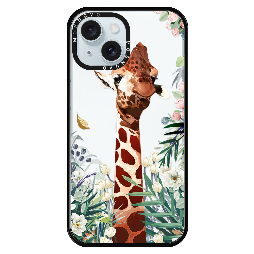 Giraffe In The Garden Phone Case - iPhone 15 Plus Case - MOSNOVO